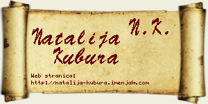 Natalija Kubura vizit kartica